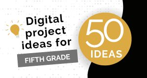 image that states 50 ideas for fifth grade